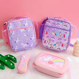 Unicorn School Lunch Box for Kids Boys Girls Picnic Pouch Case Gift
