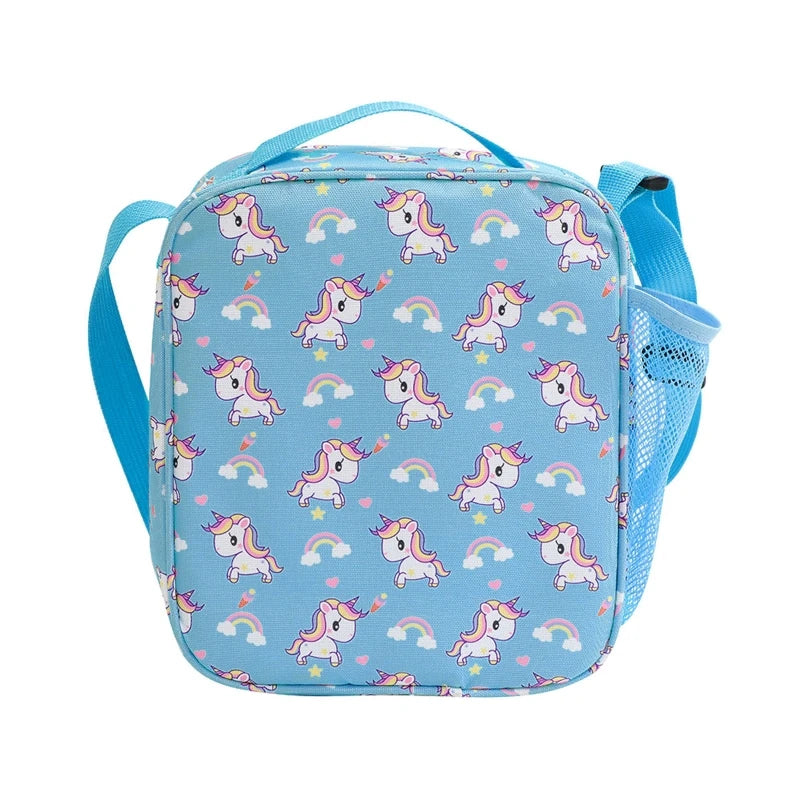 Unicorn School Lunch Box for Kids Boys Girls Picnic Pouch Case Gift