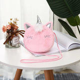 Cute Unicorn Shoulder Bag for Women Corduroy Square Belt Crossbody Purse