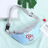 Sequin Cartoon Unicorn Waist Bag for Girls
