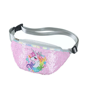 Sequins Unicorn Waist Bag Glitter Kids Fanny Pack