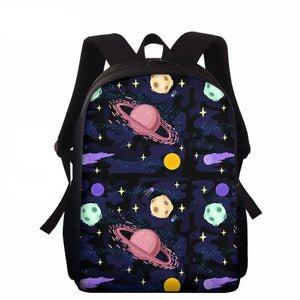 Cartoon Universe Pattern Toddler Backpack School Bags