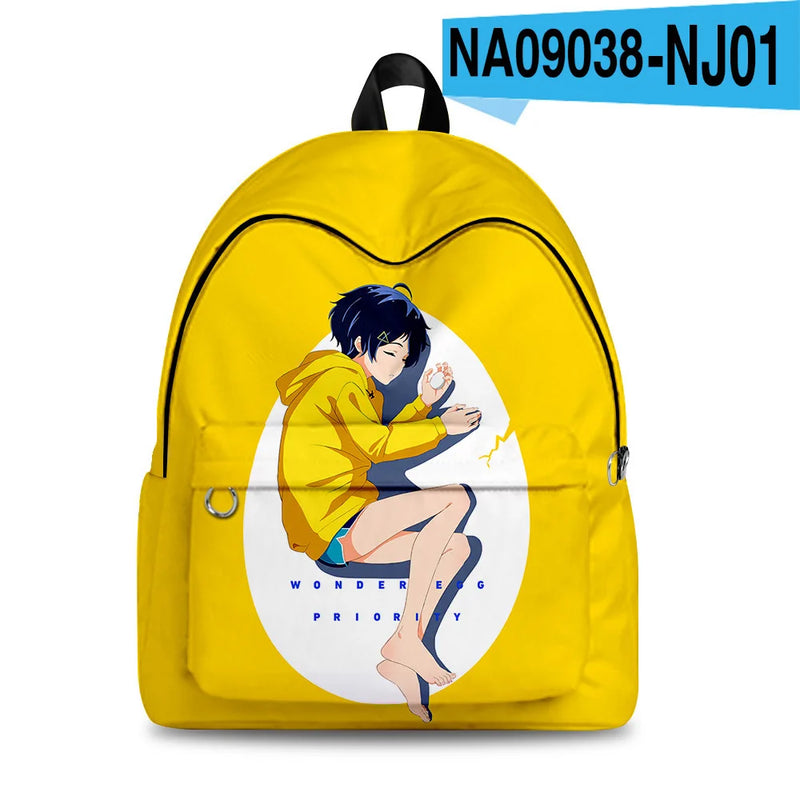 3D Print Wonder Egg Priority Backpacks Oxford Waterproof Casual Travel Bags