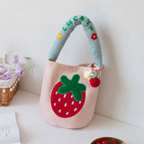 Cartoon Women Bucket Bag Student Girls Lunch Tote Purse Handbags