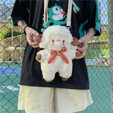 Sheep Doll Toy Bag Wool Velvet Girl Personality Shoulder Messenger Bags