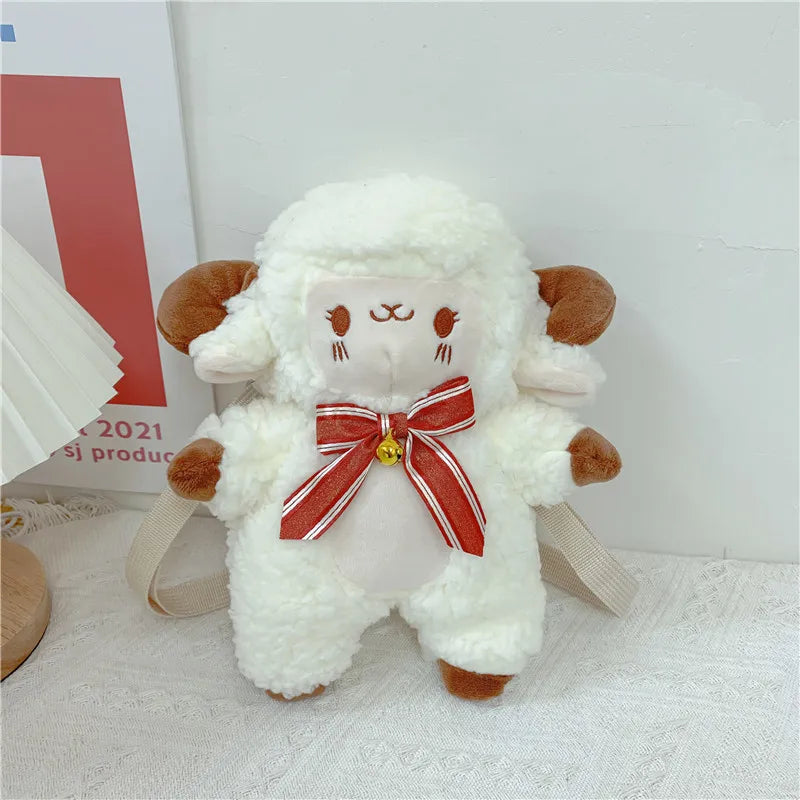 Sheep Doll Toy Bag Wool Velvet Girl Personality Shoulder Messenger Bags