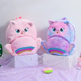 Angel Wings Plush Backpack Cartoon Big Eyes Children Backpack Girls Schoolbag
