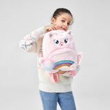 Angel Wings Plush Backpack Cartoon Big Eyes Children Backpack Girls Schoolbag