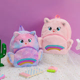 Angel Wings Plush Backpack Cartoon Big Eyes Children Backpack Girls Schoolbag