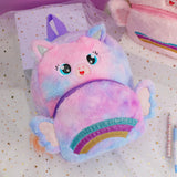 Angel Wings Plush Backpack Cartoon Big Eyes Children Backpack Girls Schoolbag