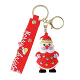 Cartoon Santa Snowman Key Chain Pendant Christmas