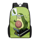 Avocado Print School Bags for Boys Girls Backpacks Kids Book Bag Satchel