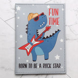 Cartoon Dinosaur Pattern Passport Holder Travel Storage Supplies