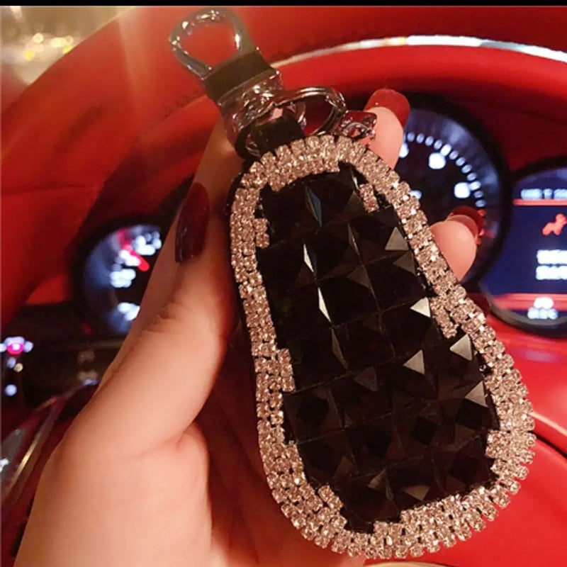 Cartoon Key Bag Car Protective Sleeve Diamond Key Shell Leather Men's Women's