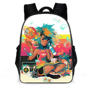 Cartoon Pattern School Bag Backpack Large Capacity Girls Backpack