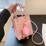 Small Fresh Girl Duck Tote Bag