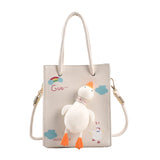 Small Fresh Girl Duck Tote Bag