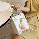 Small Fresh Girl Duck Tote Bag