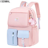 Rainbow School Backpack for Girls Grade 1-6 Women Travel Backpacks