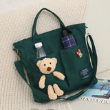 Cartoons Women Handbag Shoulder Bags Large Capacity Canvas Folding Handbags