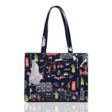 Cartton Print PVC Reusable Women's Shopping Bag Eco Friendly Flower