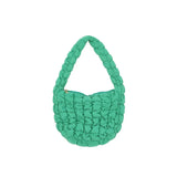 Casual Ruched Hobos Women Shoulder Bags Padded Lady Handbags Nylon Down Cotton S