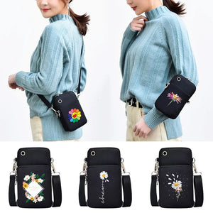 Daisy Print Crossbody Shoulder Bag for Xiaomi/iPhone Women