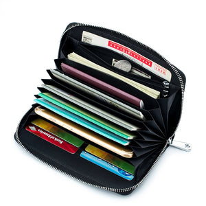 Cash Budget Passport Wallet Clutch Bag for iPhone 13 Pro Zipper Long