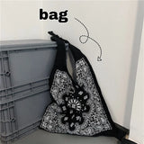 Cashew Flower Harajuku Canvas Bag Shoulder Bag Casual Bag Men And Women