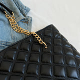 Classic Diamond Lattice Shoulder Bags for Women Solid Large Capacity Totes