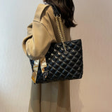 Classic Diamond Lattice Shoulder Bags for Women Solid Large Capacity Totes