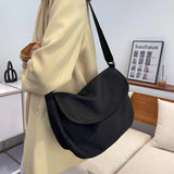 Casual Women Shopper Tote Bag Solid Large Capacity Shoulder Bag Crossbody Bags