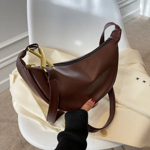 Casual Women Shoulder Bags Female Crossbody Bags Retro Pu Leather Underarm Bags