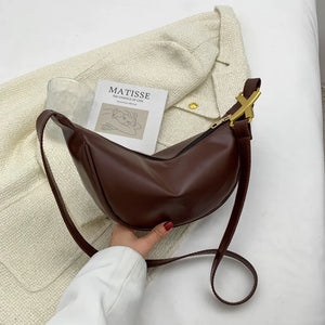 Casual Women Shoulder Bags Female Crossbody Bags Retro Pu Leather Underarm Bags