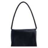 Solid Street Travel Zipper Small Handbag Soft PU Leather Underarm Bag