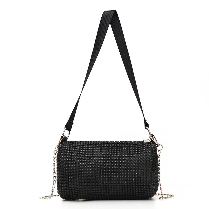 Glittering Chain Shoulder Bag Women Crossbody Messenger Handbags