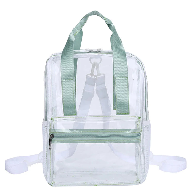 Casual All-match PVC Women's Backpack Travel Waterproof Female Zipper Schoolbags