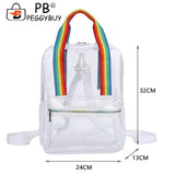Casual All-match PVC Women's Backpack Travel Waterproof Female Zipper Schoolbags