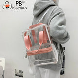 Casual All-match PVC Women's Backpack Travel Waterproof Female Zipper Schoolbags