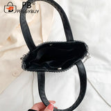 Rhinestone Pattern Chain Shoulder Crossbody Bag