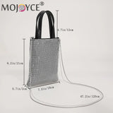 Rhinestone Pattern Crossbody Shoulder Bag Phone Clutch Purse