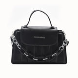 Thick Chain Handle Shoulder Crossbody Bag PU Leather Messenger Handbags