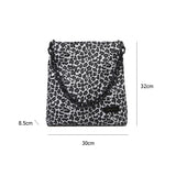Casual Animal Pattern Handbag Chain Tote Canvas Shoulder Bag