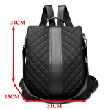 Casual Anti-theft Women's Backpack PU Oxford Shoulder Bags For Teenagers Girl