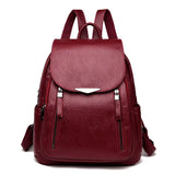 Casual Leather Women's Backpack School Bag for Girls