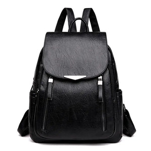 Casual Leather Women's Backpack School Bag for Girls