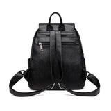 Casual Leather Women's Backpack School Bag for Girls