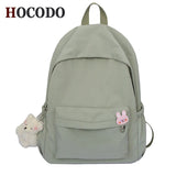 Casual Backpacks Women Solid Shoulder Bag Nylon Teenage Girl School Bag