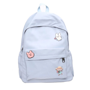 Casual Backpacks Women Solid Shoulder Bag Nylon Teenage Girl School Bags