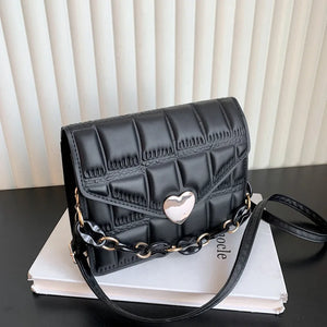 Women's Chain Shoulder Messenger Bag Portable Small Square Bag